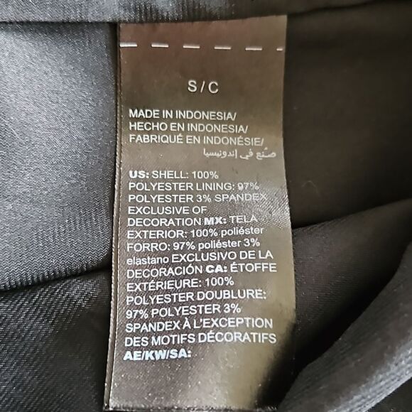 WHBM Black Floral Blouse Women's Small V-Neck Embellished Romantic Top - Picture 9 of 10